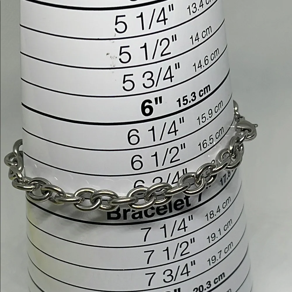 Vintage Stylish Silver tone link Chain Bracelet